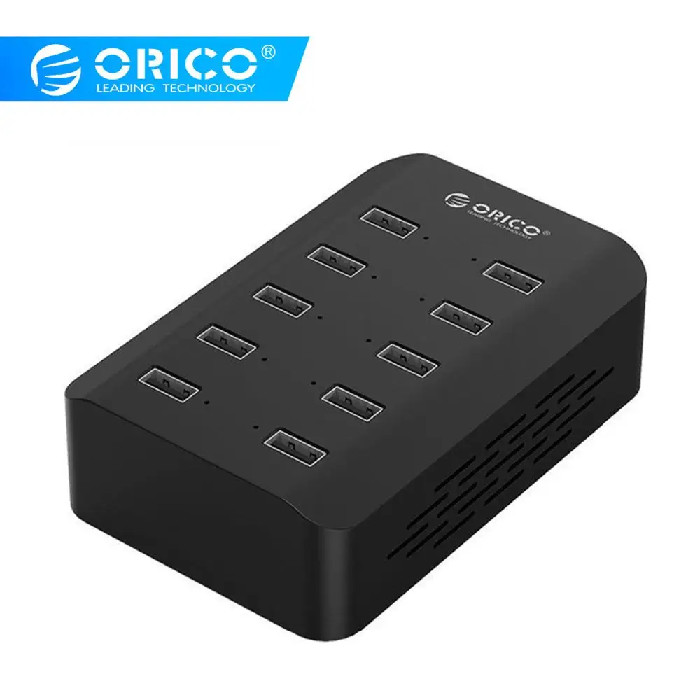 Смарт-зарядная станция ORICO 10 портов USB 5V2.4A 120 Вт для ресторана супермаркета отеля