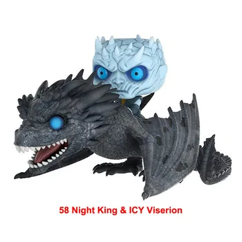Game Of Thrones White Walker Night King & ICY Viserion Vinyl Figure Model Toys Collectible Gift