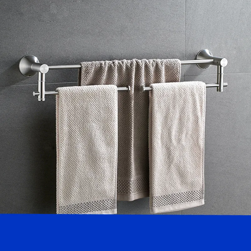

Bathroom Accessories Activity Towel Rack Brushed Silver Towel Bar 304 Stainless Steel Morden Bathroom Hardware Towel Holder