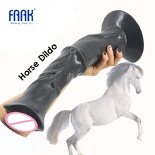 FAAK 13.8 pouces énorme pénis animal cheval gode dick avec forte ventouse nervuré gros jouets sexuels pour les femmes flirter produits sexuels chauds