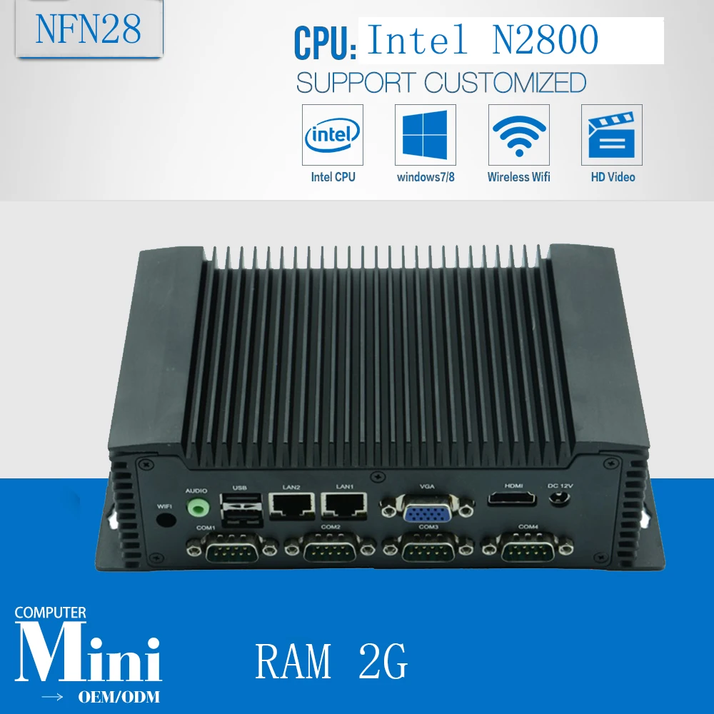industrial computer Atom N2800 1.86GHz Fanless Embedded