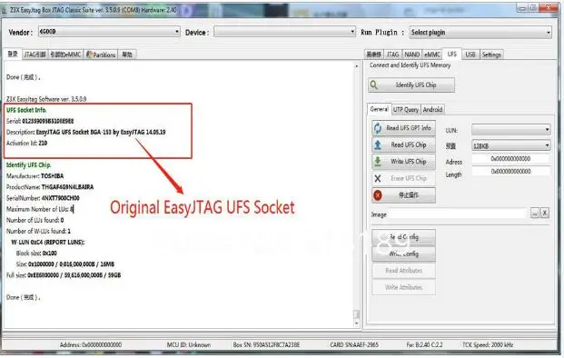 2019 новый оригинальный Easy j-tag plus коробка с Easyjtag UFS 153 адаптер гнезд