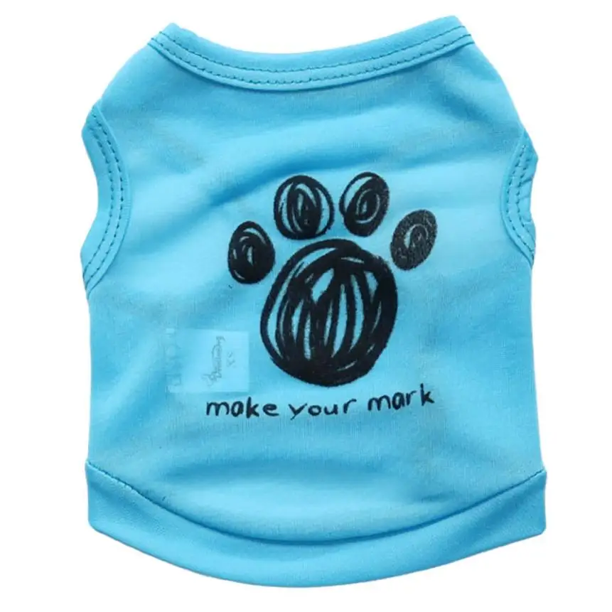 Dog Vests Fashion Summer Cute Puppy Printed Cotton T Shirt Dogs