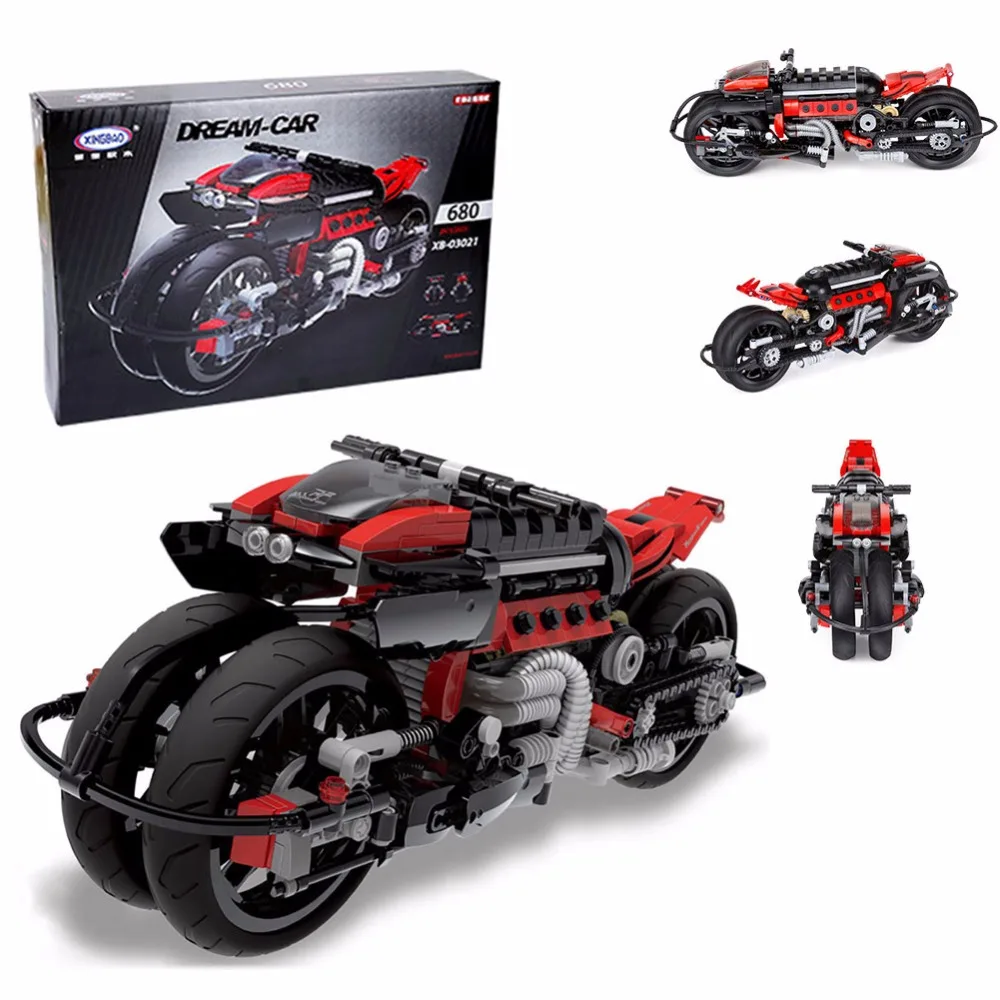 

XINGBAO 03021 Technic Creative MOC Technology Series Motorcycle Building Bricks Block Set playmobil Toy for children gift