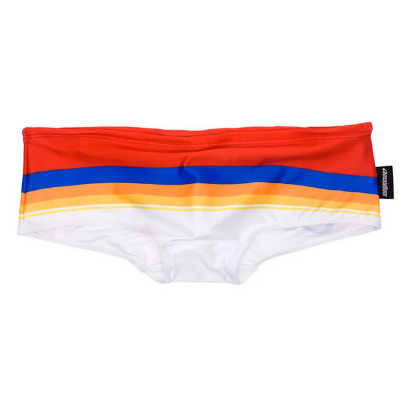 Новые радужные плавки с низкой талией купальный костюм сексуальные плавки для серфинга мужские плавки для плавания 202 - Цвет: Красный