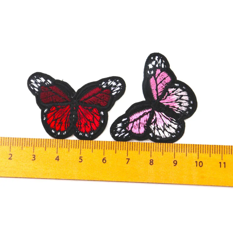 Смешанный многоцветный бабочка вышивка ткань аппликация Швейные нашивки аксессуар для одежды украшения значок наклейки 5-10 шт