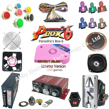 

Newest Pandora 4S 1300 in 1 Mutli Game Board Coin Acceptor Power Jamma Harness wire 5 kinds of joystick Buttons Arcade Kits
