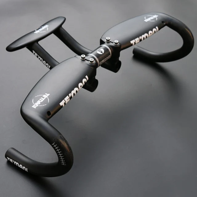 Cheap New TEMANI UD Matte Carbon Bicycle Handlebar Road Bike Handle Bar Cycling Racing Handlebar Bicycle Parts 31.8*400/420/440mm