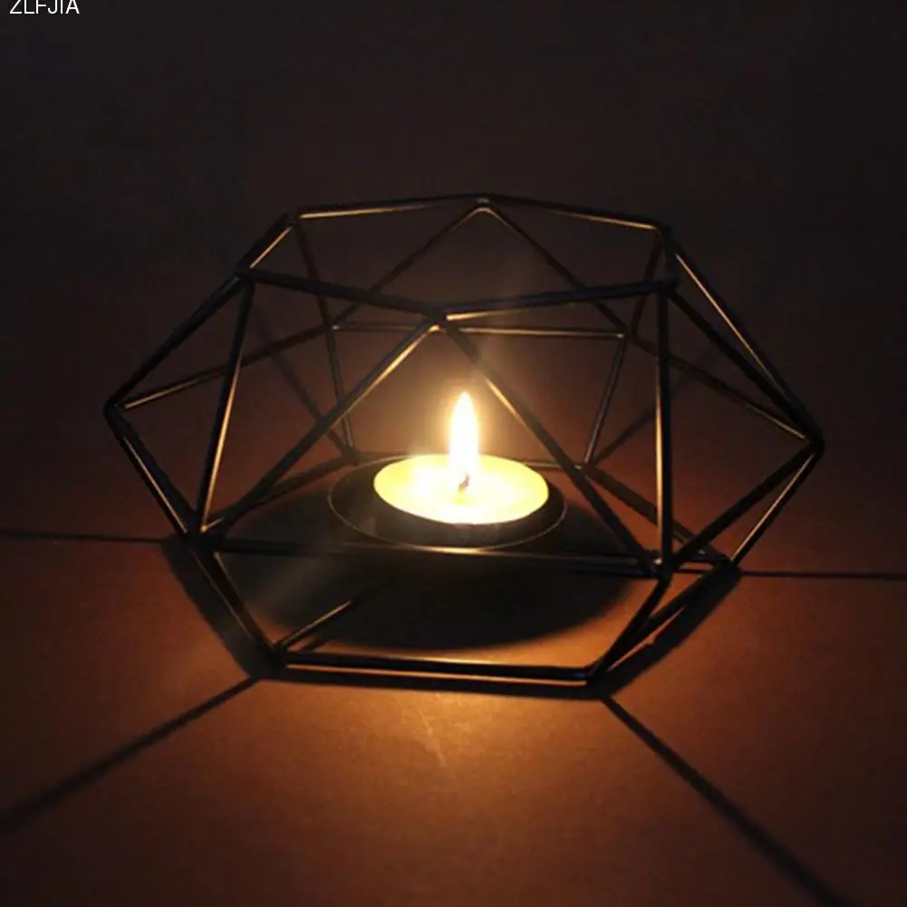 

European Style Iron Candlestick Candle Holder Table Ornament Sconce Home Decoration Innovative Gift