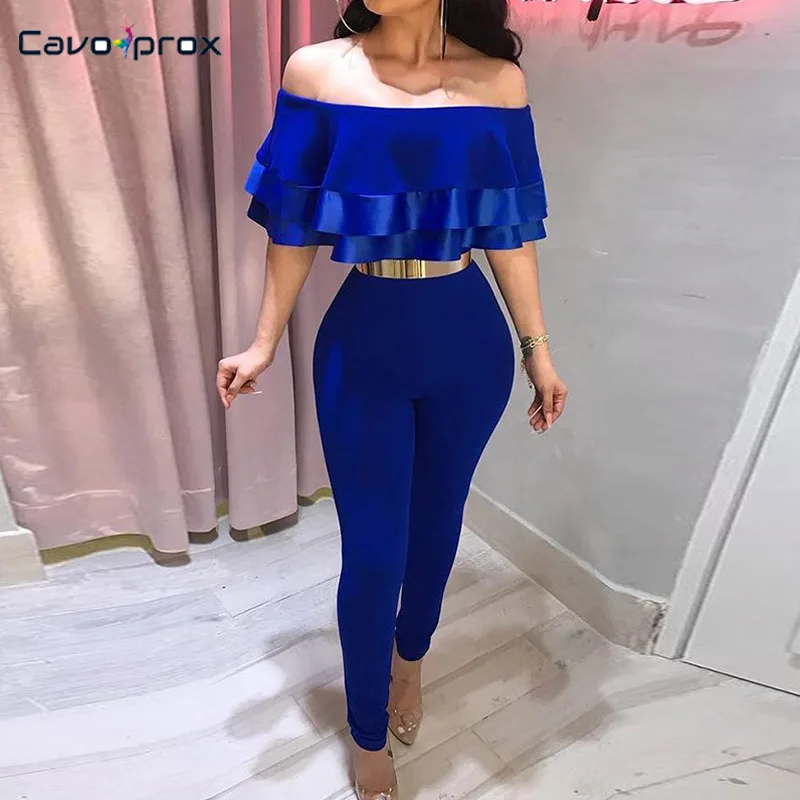 

Women Off Shoulder Layered Ruffles Petite Jumpsuit Casual Skinny Solid Skinny Bodycon Sheath Slim Fit Summer Streetwear Jumpsuit