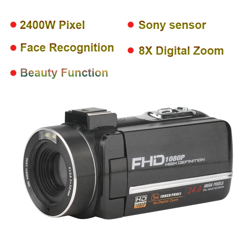 Wifi-глазок для двери с монитором 1080 P Full Hd Портативная Цифровая видеокамера 2400 Вт пиксель 8X цифровой зум 3,0 дюймов пресс ЖК-видеокамера с экран...