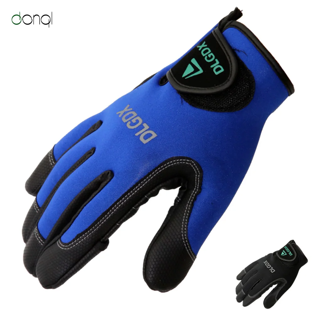 

DONQL Fishing Gloves 2 Fingerless Soft and Breathable Gloves For Cycling Climbing Outdoor Sports Fishing Accessories Full Fing