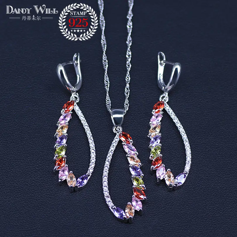 Модные элегантные женские вечерние разноцветные браслеты из серебра 925 пробы с большим цветком и кубическим цирконием, 4 шт