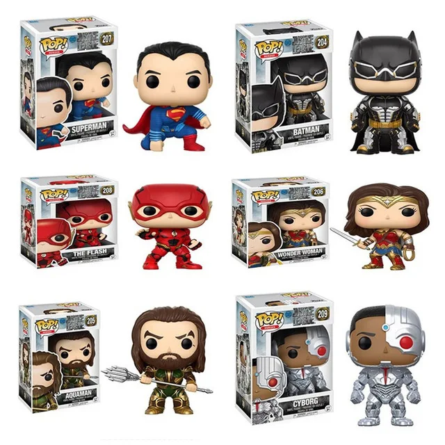 FUNKO POP Justice League Аквамен и Бэтмен супер герой Wonder women ПВХ фигурка игрушки | Игрушки