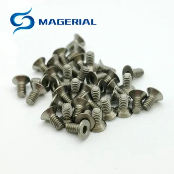 

24pcs M2 M2.5 3-14 Flat Head Titanium Bolts Countersunk Ti Bolt Hexagon Socket Allen Drive Titanium Screws Ti Fastener DIN7991