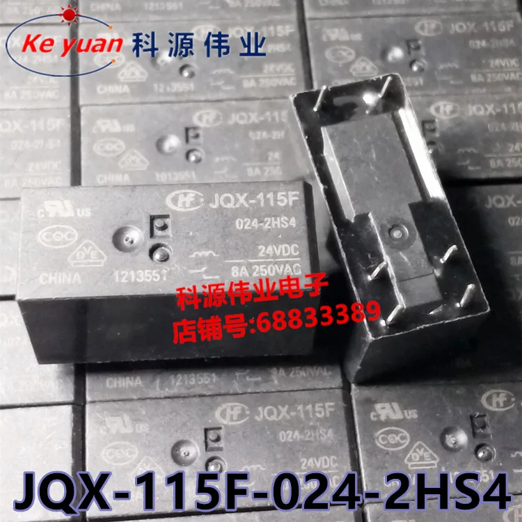 Relay HF115F 024-2HS4 24V 6PIN 8A JQX-115F | Обустройство дома