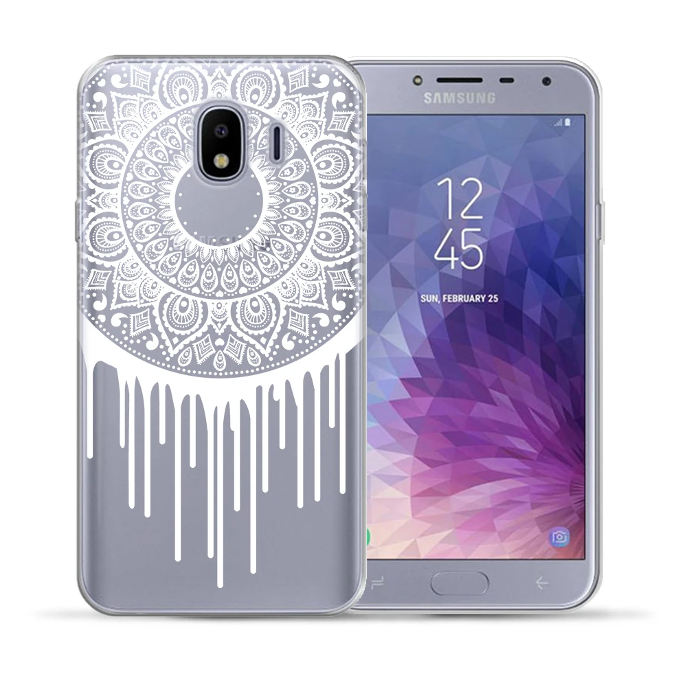 Мягкий чехол из ТПУ с кружевным цветком мандалы для Samsung Galaxy J3 J5 J7 2017 J2 Pro J4 J8 2018 Note 8
