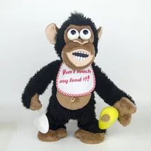 Магнитная управляющая стоящая обезьяна электрическая плюшевая игрушка-Орангутанг подарок для мальчиков Дети отнимают банан будет прыгать и кричать