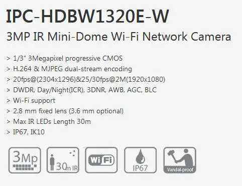 IPC-HDBW1320E-W Features
