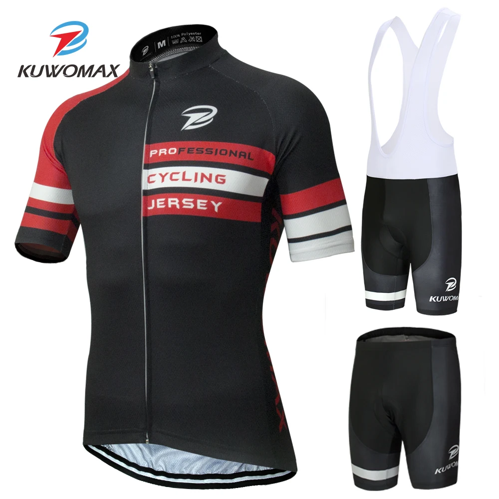 

KUWOMAX Cycling Jersey Sets Summer Men Team Short Sleeve Set Bike Quick Dry Bib Breathable Sport Cycling Clothing Ropa Ciclismo.