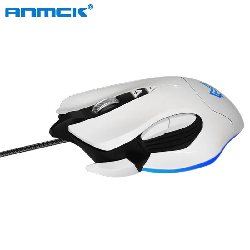 

Anmck Wired Gamer Mice 4800 DPI Optic Mouse For PC Computer Laptop Desktop Colorful RGB Breathing Light USB Cable Gaming Mause