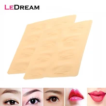 10 шт./партия, 3D силиконовый постоянный макияж, тренировка татуировки, поддельные накладные глаза для кожи, оборудование для микроблейдинга для начинающих