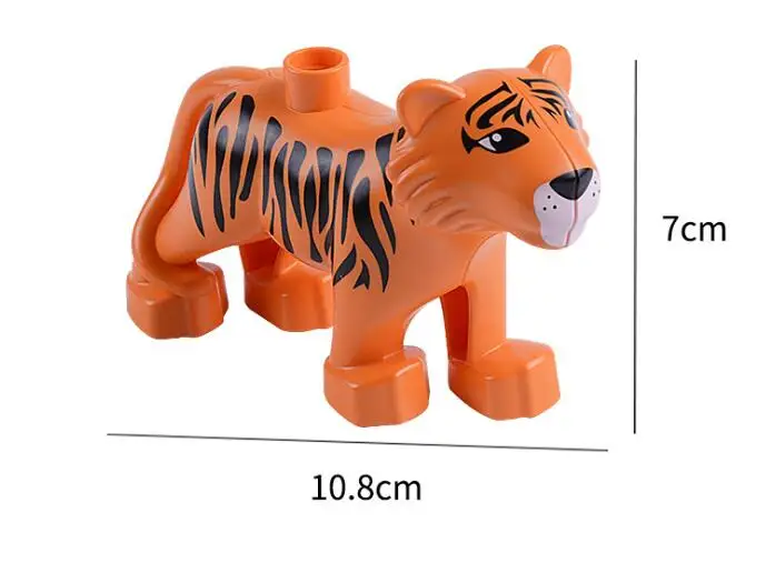 

2018 New Classic Animal Figures Zoo Big Building Blocks Kids Toys DIY Set Brick Compatible with Duplo Birthday Gifts Party Favor