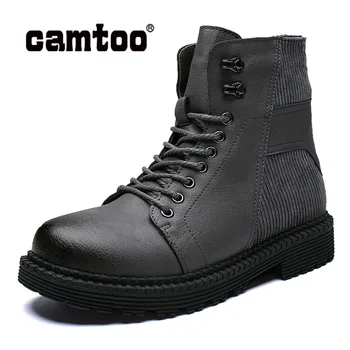 

Mens Boots Men Fashion High Quality Waterproof Shoes Working Ankle Boots For Men Plus Size 36~48