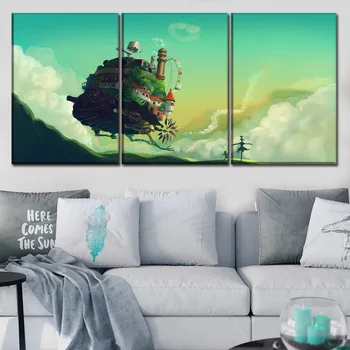 

Canvas Poster Wall Art Framework HD Prints Pictures 3 Pieces Anime Please Return Home Abstract Painting Home Decorative Artwork