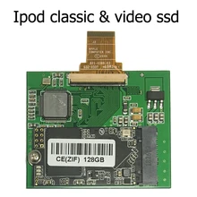 Ssd 128gb para ipod classic 6th 7th ipod, vídeo 5gen 5.5th substituição «mk8010gah mk8022gaa» mk1231go zif ce hdd hdd