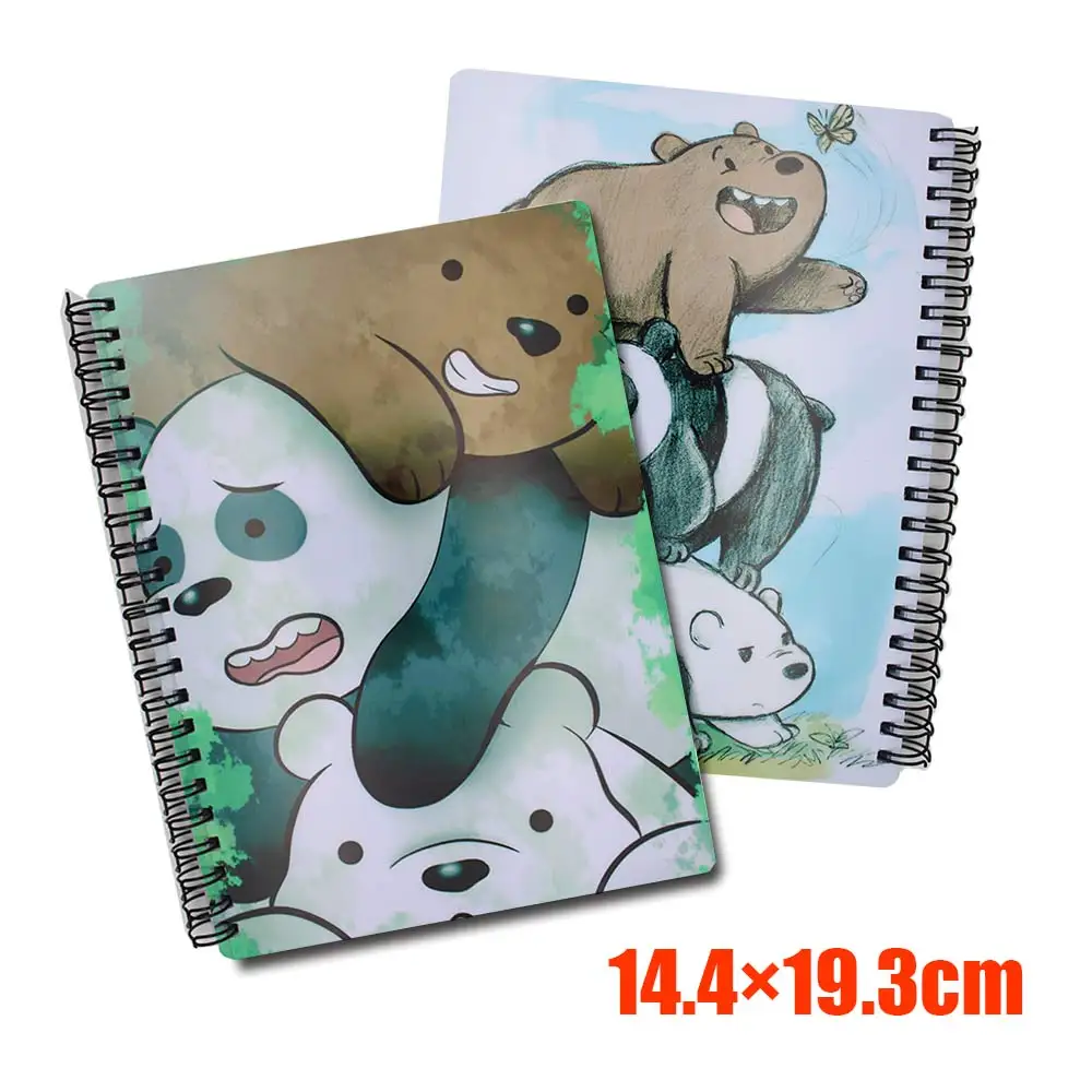

We Bare Bears Spiral Notebook Blank Paper Notepad Planner Diary Journal Office School Supplies Travel Drawing Gift Pocketbook