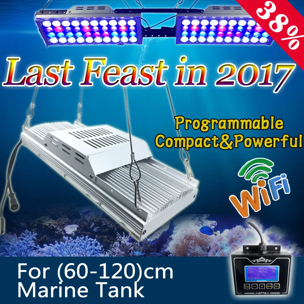 DSunY 120cm/48''Programmable led aquarium light for coral reef a full