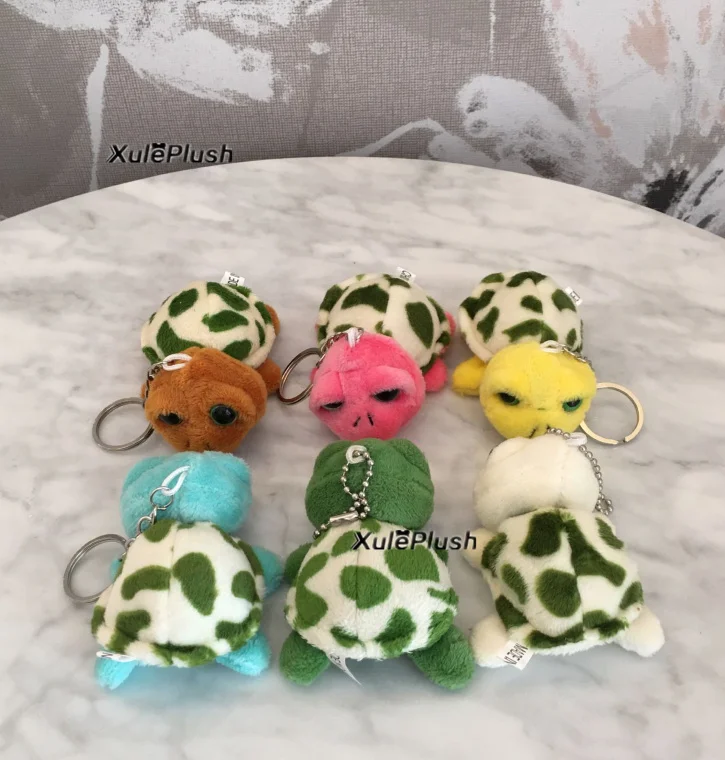 Полная 6 цветов-маленькая 7 см Новая набивная черепаха плюшевая игрушка, Подарочная цепочка для ключей маленькая черепаха плюшевая игрушка кукла; Детская плюшевая игрушка
