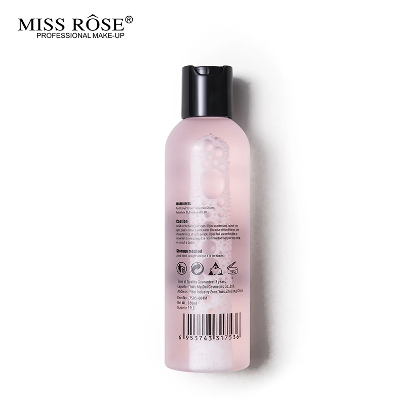 Miss Rose 180 мл губка для удаления макияжа жидкое моющее средство быстро очищающее профессиональное средство для макияжа и инструмент для удаления кистей