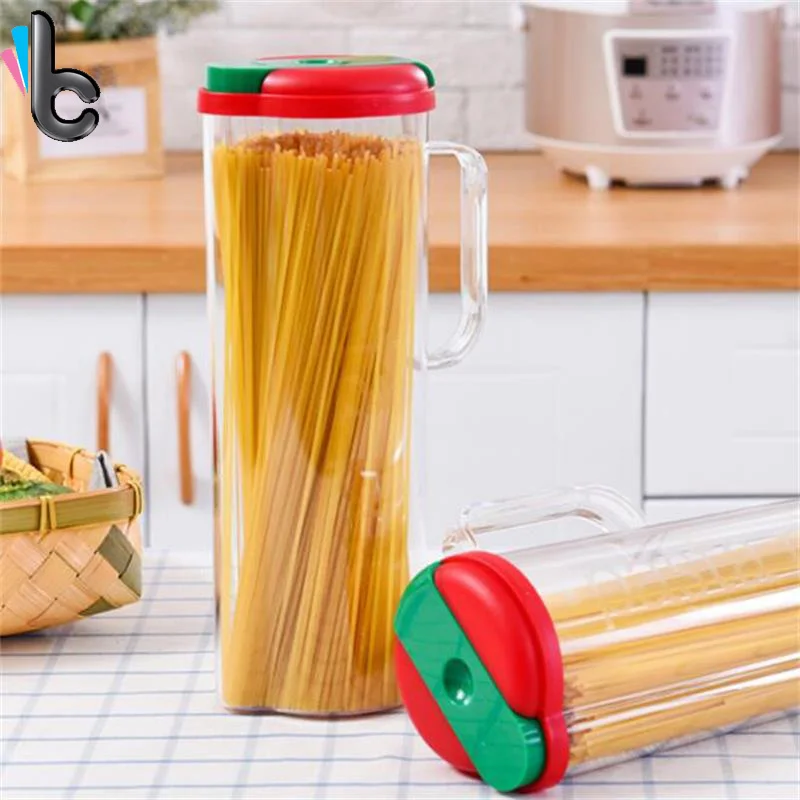 2 Pcs/set Pasta Storage Case with Cover Noodle Bottles Food Sealed Jars