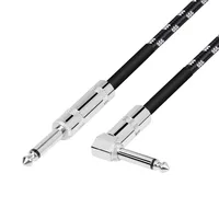 זווית ישרה כבל גיטרה, כבל AMP בכבלי בס הכלי החשמלי פרימיום 1/4 זווית ישרה אל ישר מנדולינה חשמלי, אודיו Pro (2)