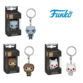 Official FUNKO Night King Tyrion Ghost Pocket Keychain Game of Thrones Characters Action Figure Collection Toys For Gifts