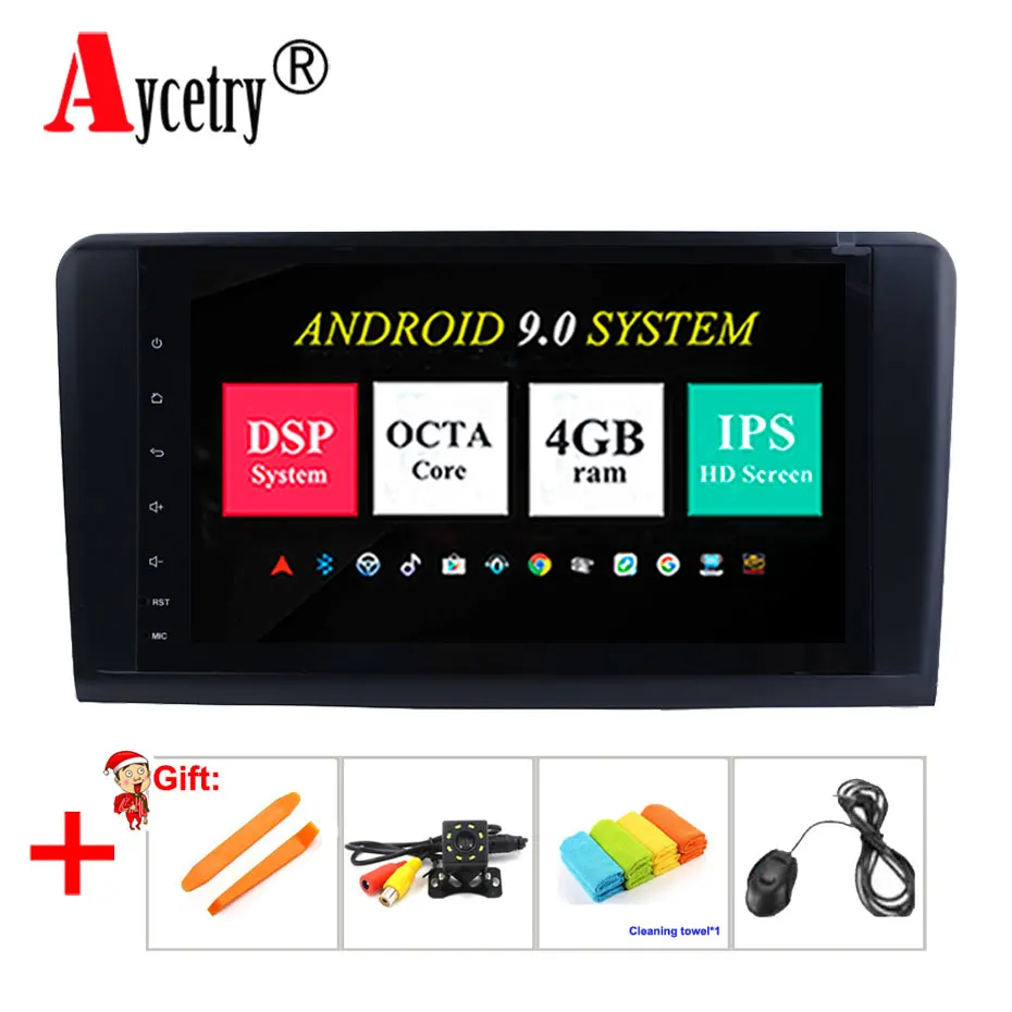 

DSP IPS 9'' 8 core 4G 64G 2 din Android 9.0 Car Radio Multimedia dvd GPS For Benz GL ML CLASS W164 ML330 ML350 ML500 X164 GL320