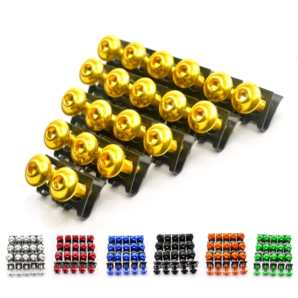 

20x High quality 6MM Motorcycle Accessories Fairing body work Bolts FOR Suzuki GSX R 600 YAMAHA FZ 8 6 Tirumph Speed Triple 1050