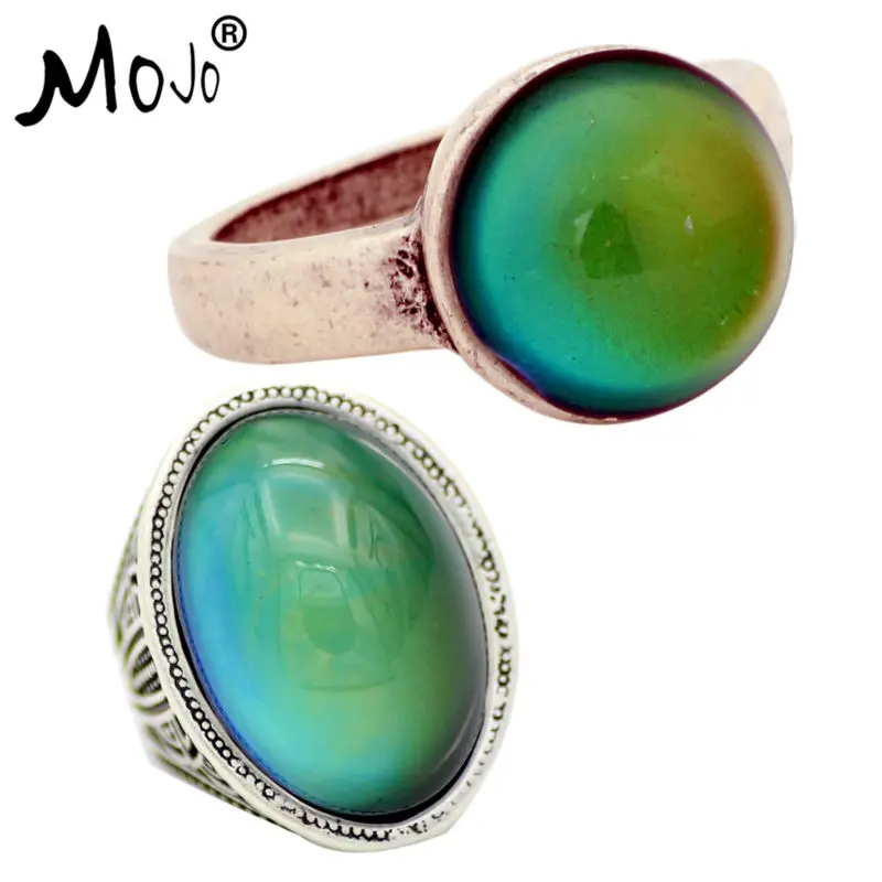 

2PCS Vintage Ring Set of Rings on Fingers Mood Ring That Changes Color Wedding Rings of Strength for Women Men Jewelry RS036-058