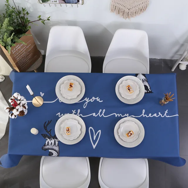 Coffee Table Cover Modern Decorative Table Cloth Stain resistant