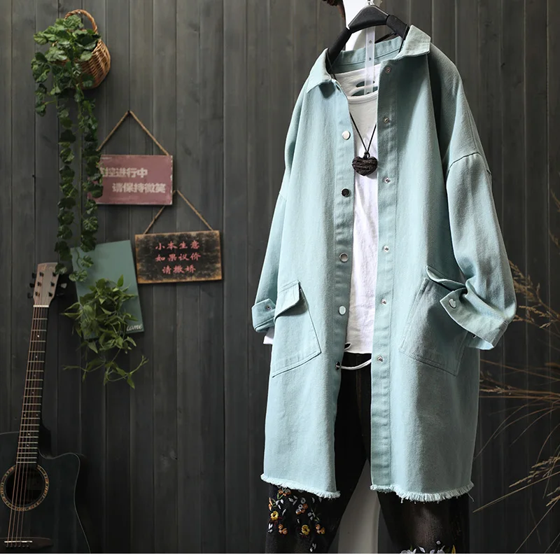 Punk Rave Full Sleeve Autumn Hip Hop Denim Jacket 3colors Patchwork Cool Ladies Loose Hole Jacket Coat fow woman A0F Z20