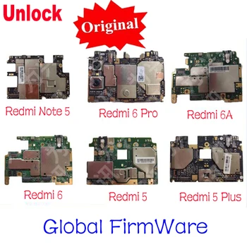 

Original Unlock mainboard For Xiaomi Redmi Note 5 / Redmi 6 Pro Redmi 5 Hongmi 5plus Motherboard card fee chipsets flex cable