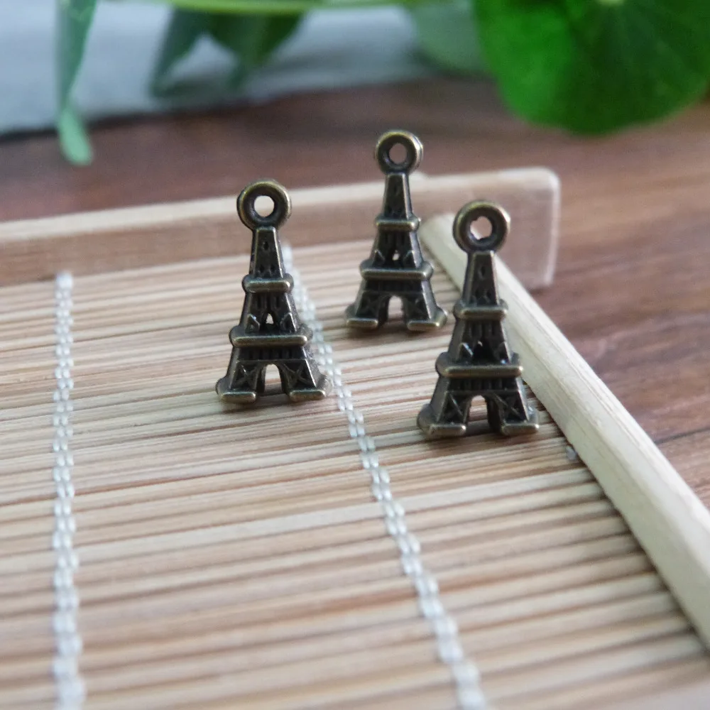 15x8mm tower shape bronze pendant charms for diy decoretion findings