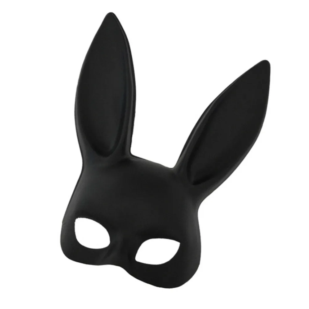 Hot Women Girl Sexy Rabbit Ears Mask Cute Bunny Long Ears Bondage Mask Halloween Masquerade Party KTV Cosplay Costume Props  (4)