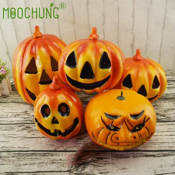 

Artificial Halloween Grimace Pumpkins Decoration For Thanksgiving Autumn Fall Party Bar Decor Decorative Fake Fruit Pumpkin NEW