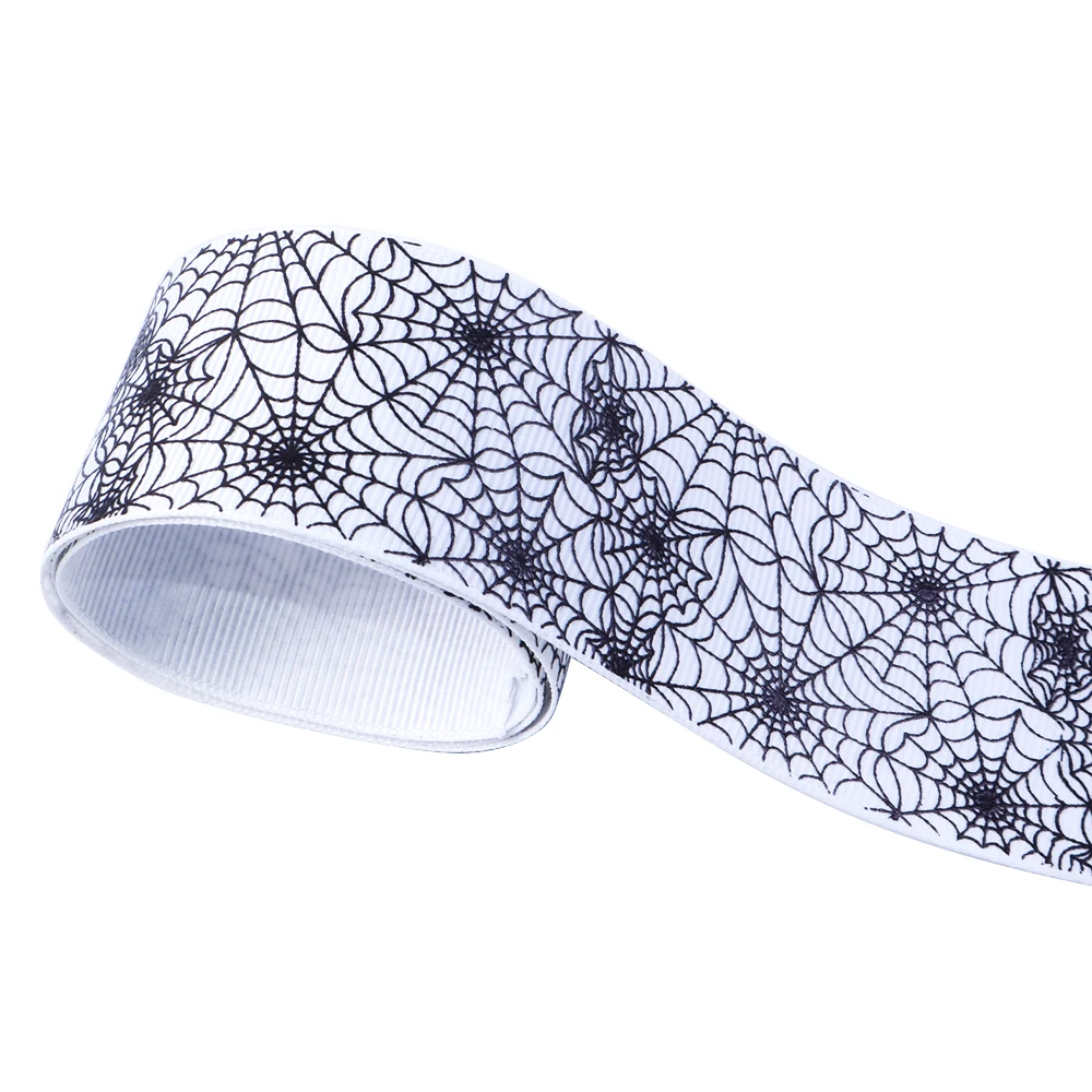 

David accessories 9mm or 38mm black foil dot Halloween grosgrain Ribbon 50 yards,DIY handmade materials,50Yc4656