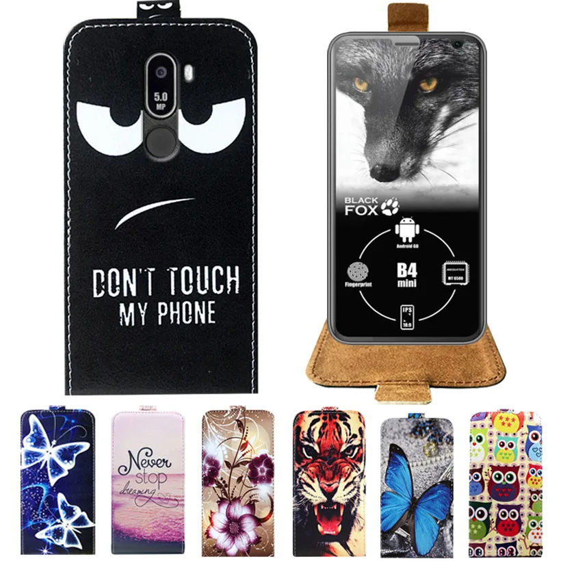 

For Black Fox B4 mini Black Fox B4 mini NFC Case Newest Cartoon PU Leather Print Flip Case Cover 5.0" Phone Case Bag