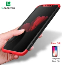 

3 IN I Phone Case For iPhone X XS Max XR 360 Full Protection Matte Hard PC Back Cover For iPhone 7 8 6 6s Plus 5s SE Cases Shell