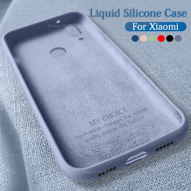 

Liquid Silicone Case redmi note 7 case redmi 7 note7 phone protector Cover For xiaomi mi 9 8 lite xiami mi8 lite mi9 funda coque